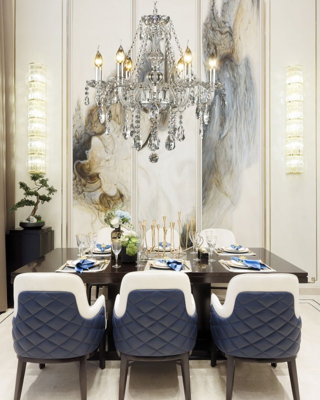 Chandelier Toolight 392183 Crystal Chrome 6-light points E14 67,5x67,5x62cm