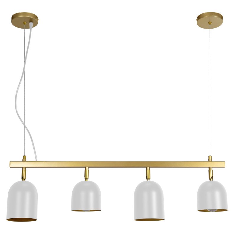 Pendant Lamp TOOLIGHT APP1030-4CP Gold White 4-light points E27 74x10x20-110cm