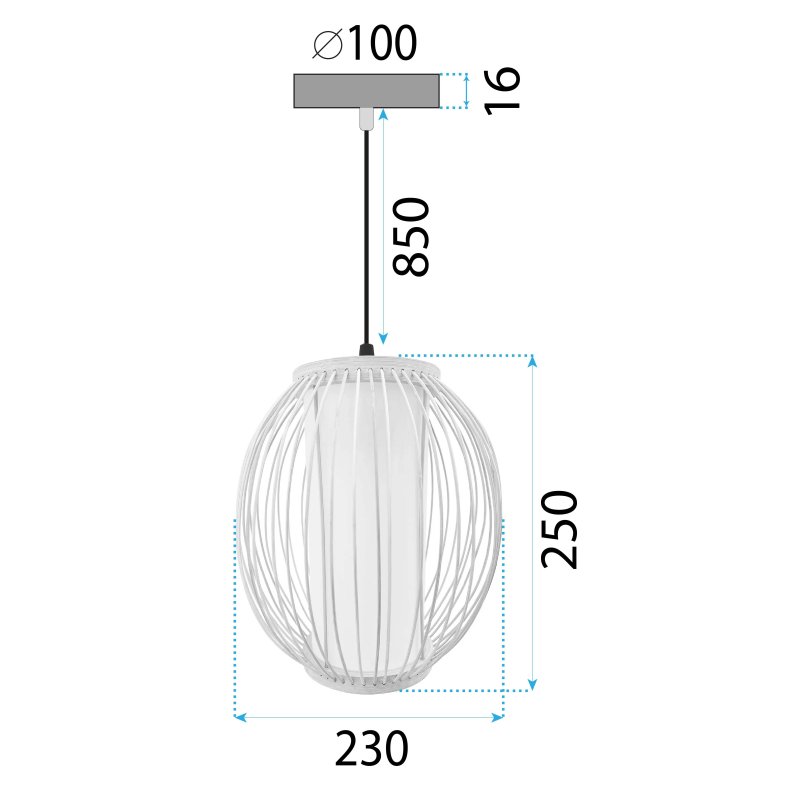 LAMP APP1634-1CP 25x23x25cm
