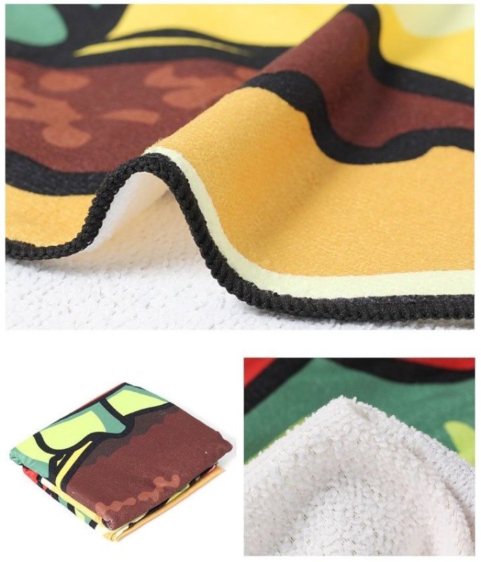 Beach towel Hamburger 150 cm