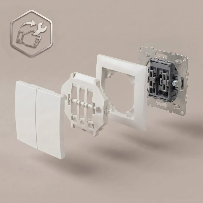 Toolight Double Switch Oste Jnh007-w White