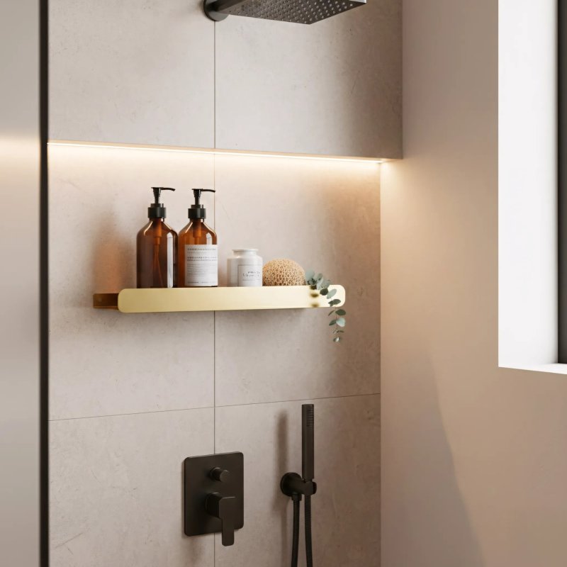 BATHROOM SHELF REA SF03-450-BG BRUSH GOLD