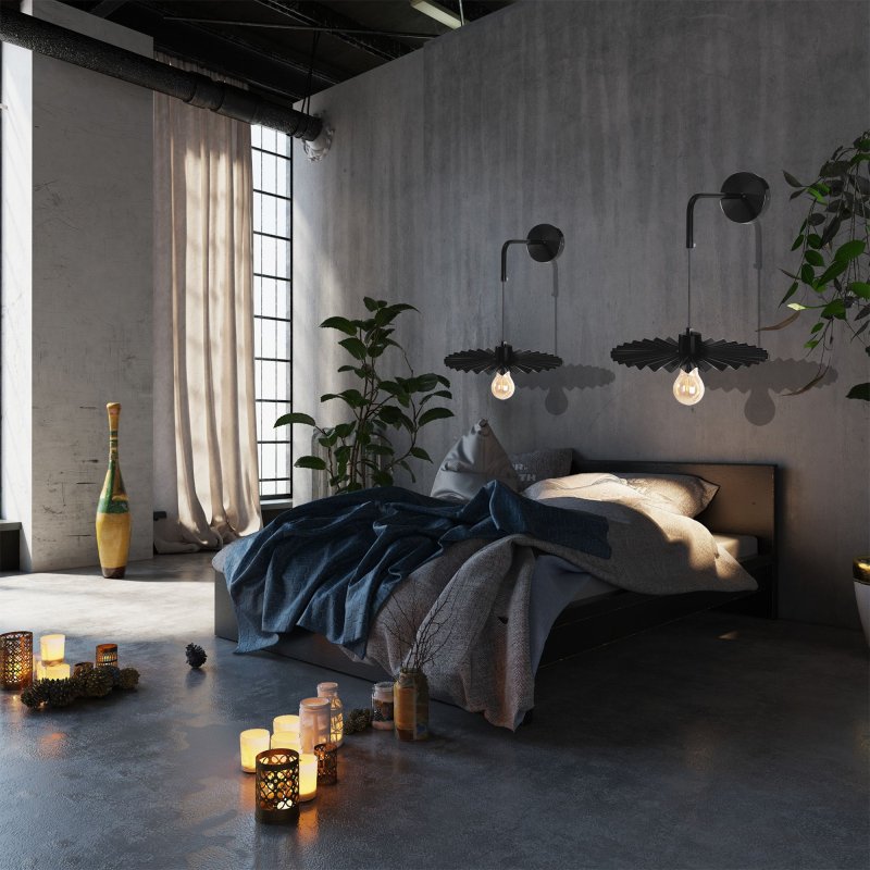 Wall lamp APP1355-1W BLACK 30 cm