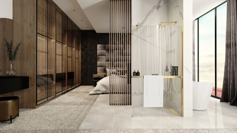 Bathroom hanger EVO GOLD BRUSH