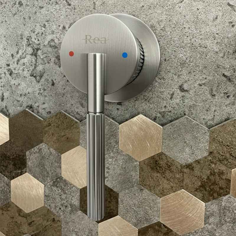 WALL MOUNTED BASIN FAUCET REA ARGON BRUSHED NICKEL + BOX