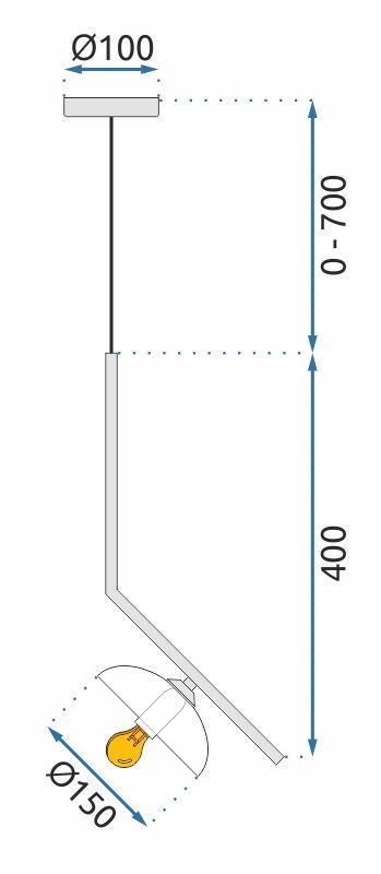 Pendant Lamp TOOLIGHT APP1086-1CP 1-light point G9 15x40-110cm