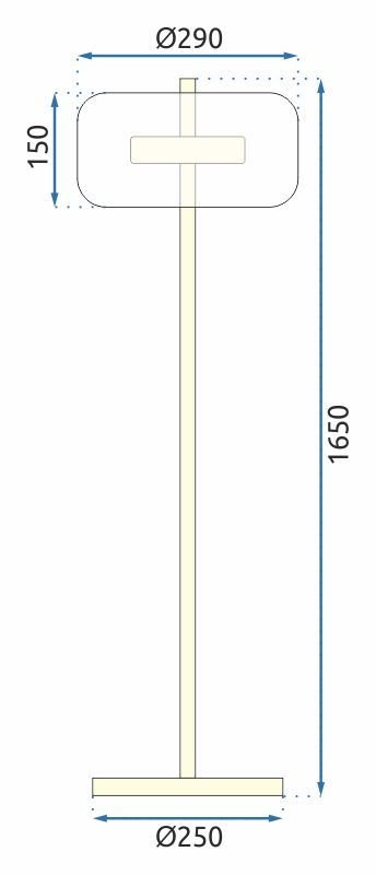 Floor Lamp LED APP749-1F Gold