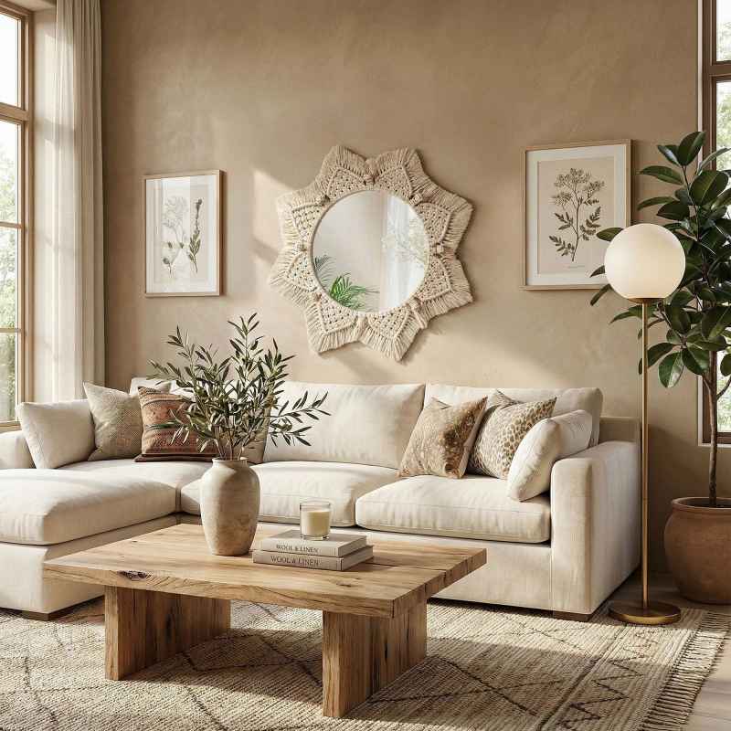 Boho Wall Mirror REA 322048 53cm