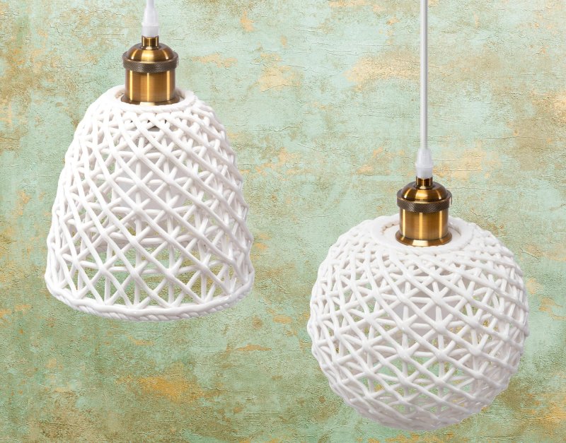 Pendant Lamp TOOLIGHT APP1006-1CP White U 1-light point E27 16,5x16,5x65,5-105,5cm