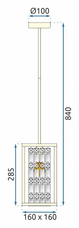 Pendant Lamp TOOLIGHT APP1111 PERPENDICULAIRE Metal Gold E27 1-light point