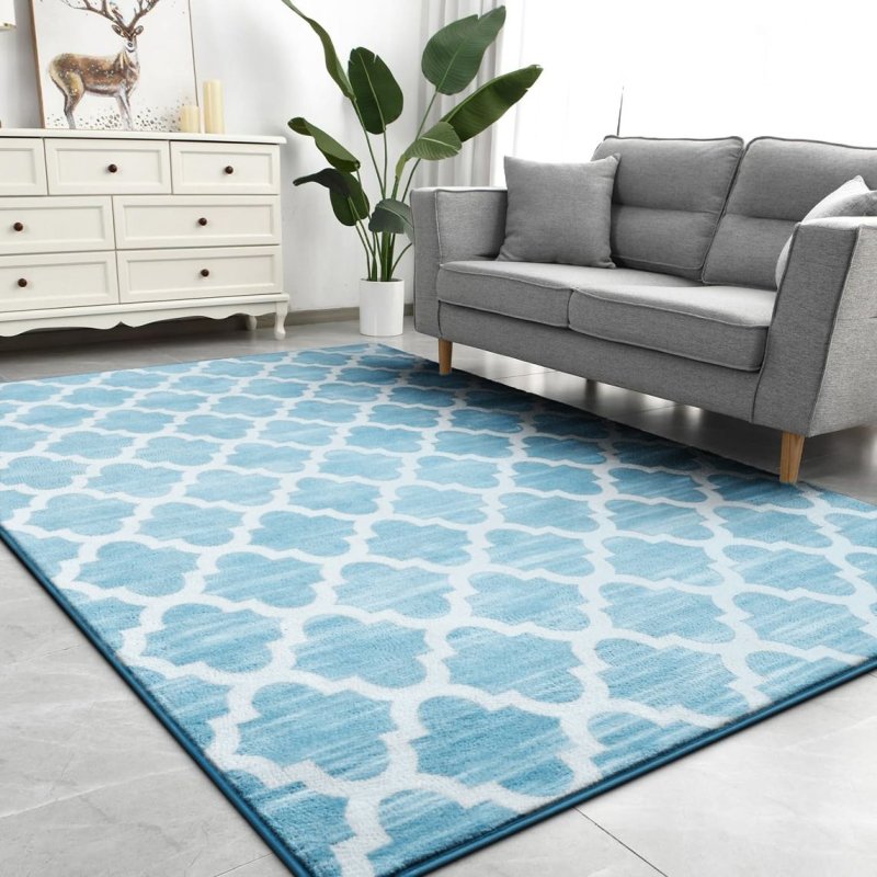 PLUSH CARPET CLOVER BLUE 1.20*1.70