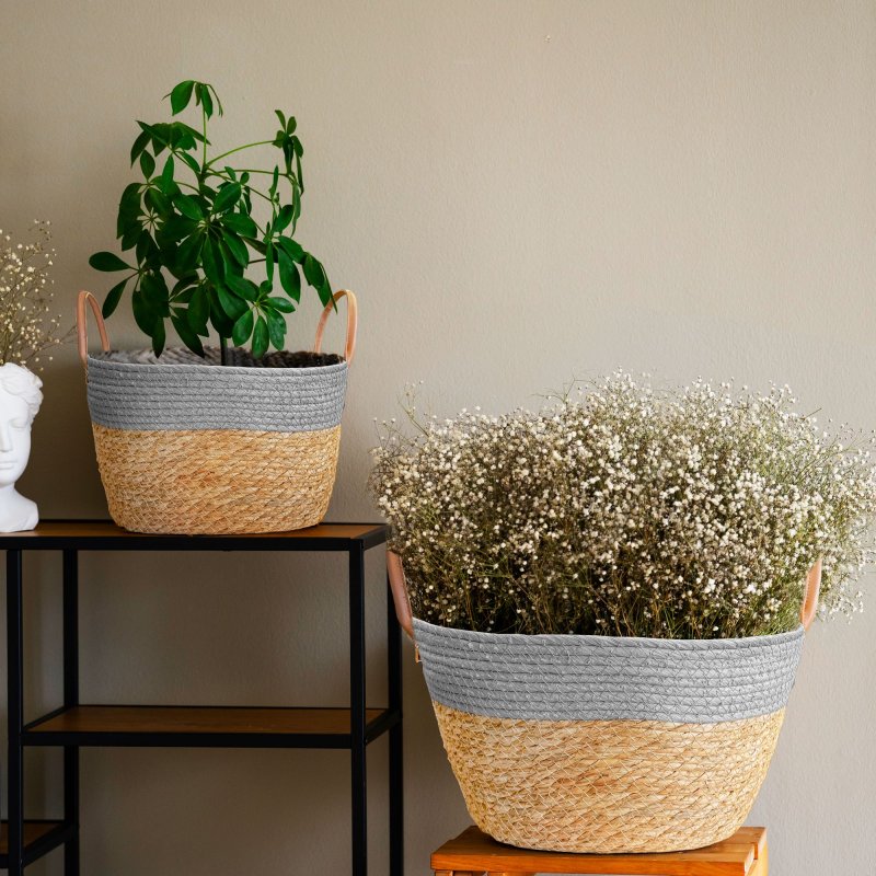 Natural boho-style basket YT21B-35