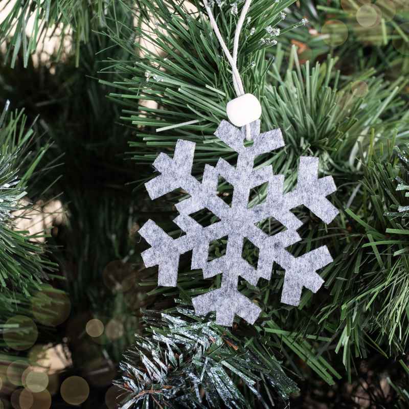 Set of 16pcs Christmas tree hangers Grey
