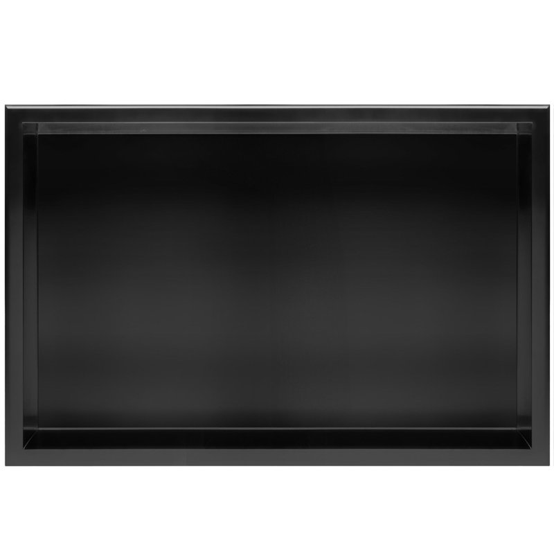Built-in Stainless Steel Bathroom Shelf 30X60 Black Matt