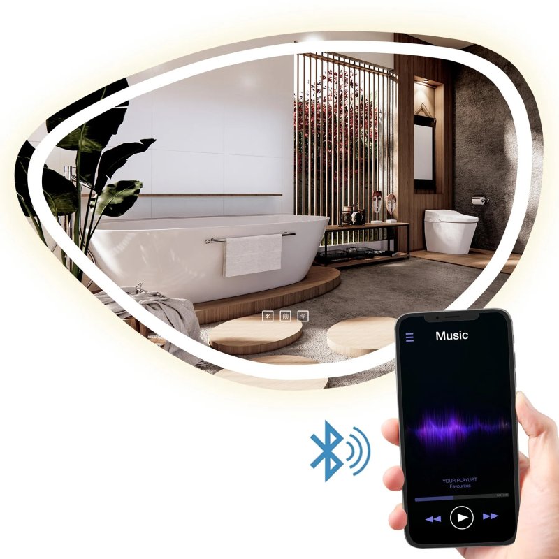 Bathroom LED Mirror REA FOG 70x100cm