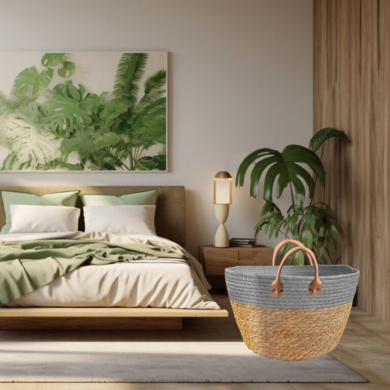 Natural boho-style basket YT21B-35