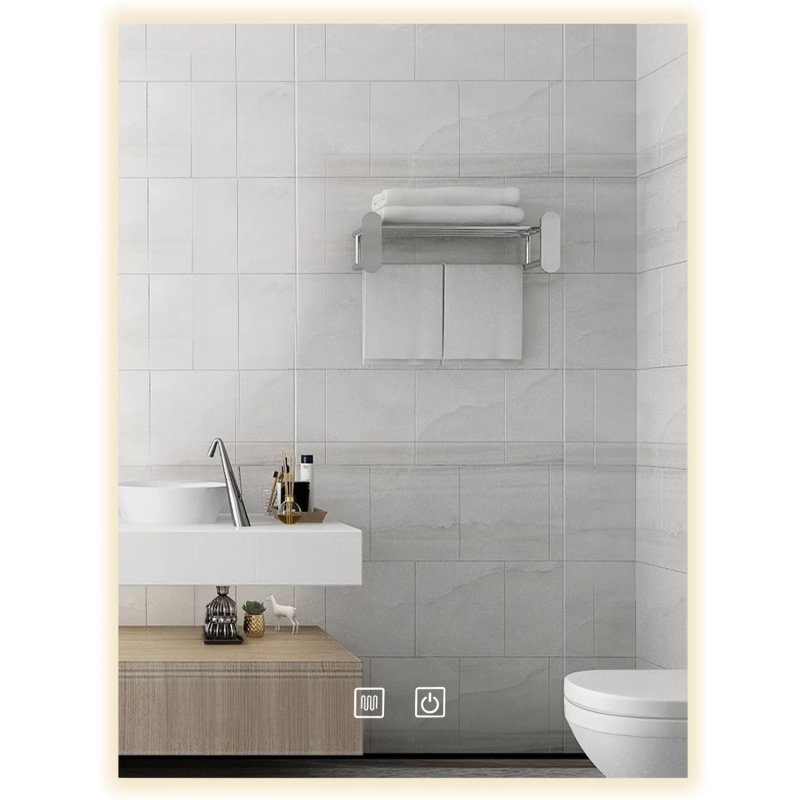 Bathroom LED Mirror REA SQR 50x100cm