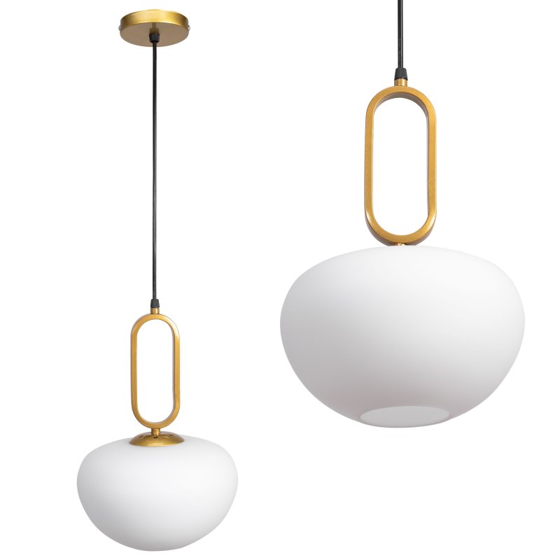 Pendant Lamp TOOLIGHT APP1074-1CP White Gold 1-light point E27 22x22x15,5-100cm