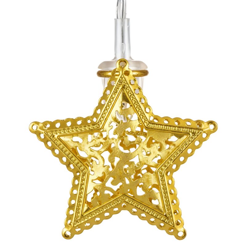 Christmas tree lights Garland LED Gold Stars