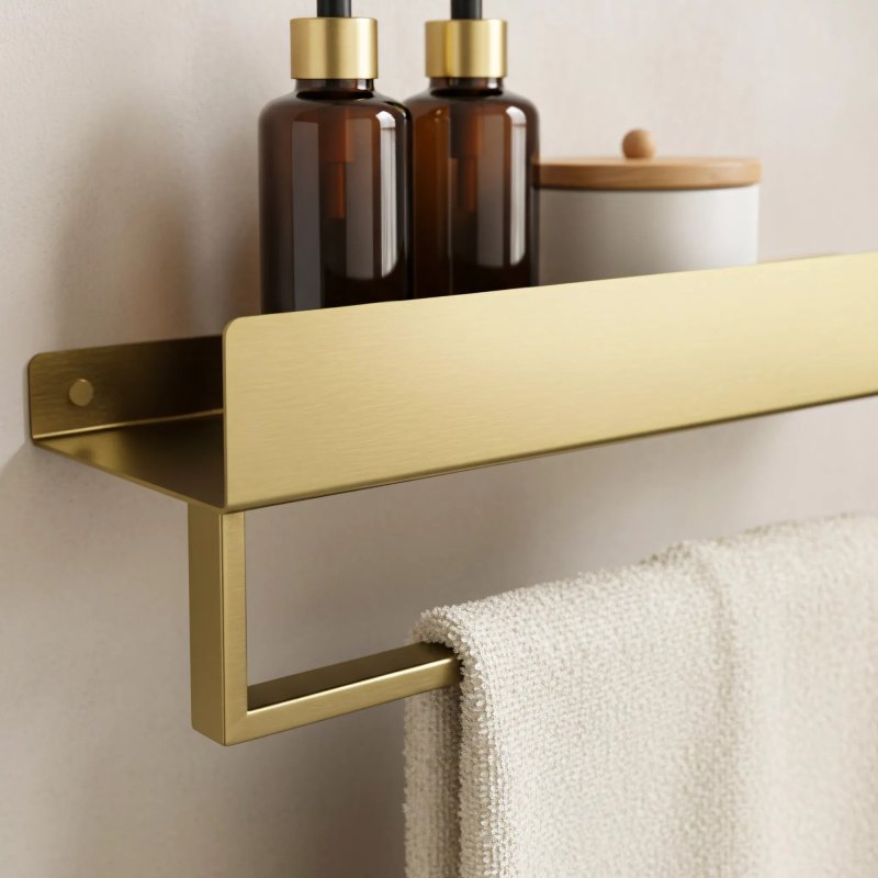 Bathroom Shelf Sf01 60Cm Brushed Gold
