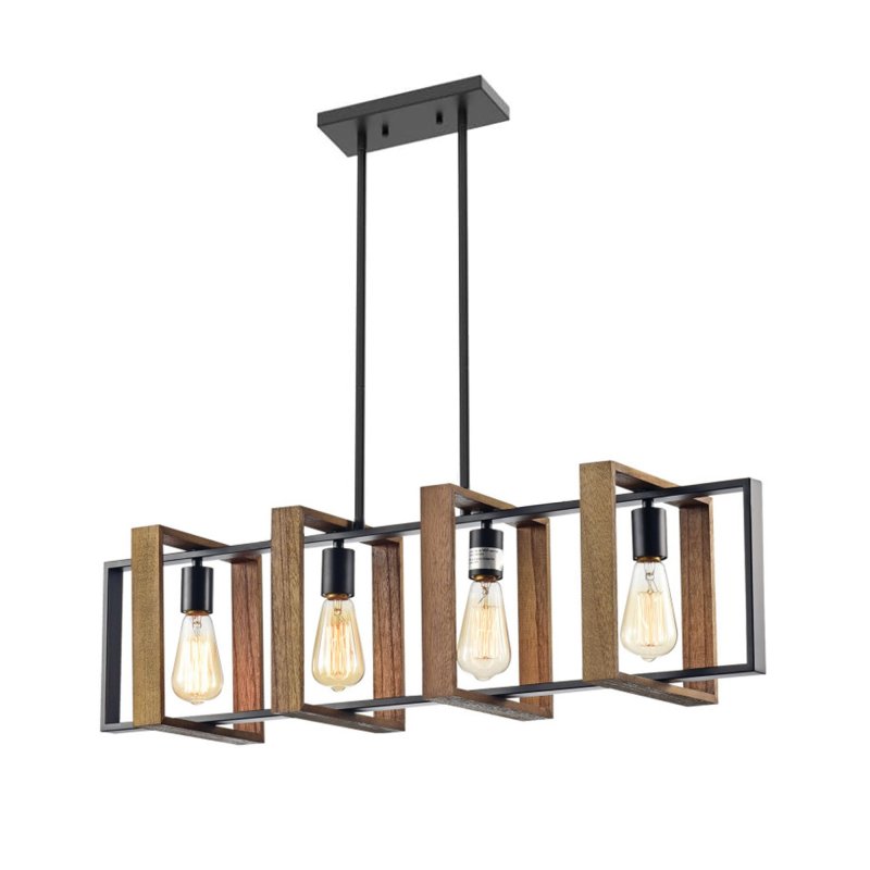 LAMP APP1583-4CP BLACK WOOD