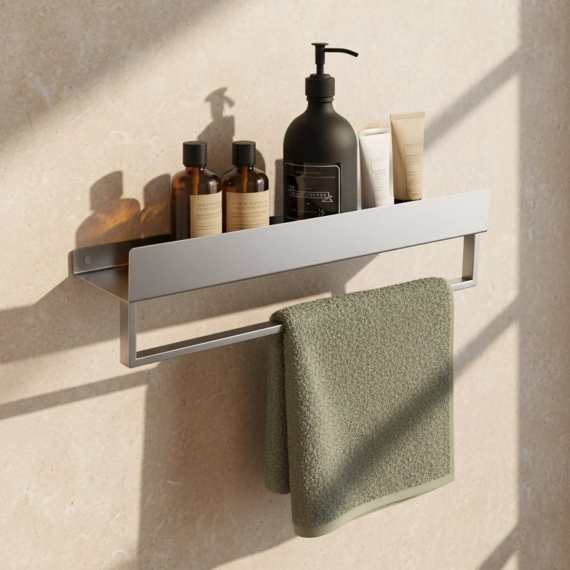 BATHROOM SHELF REA SF01-450 45CM BRUSH STEEL
