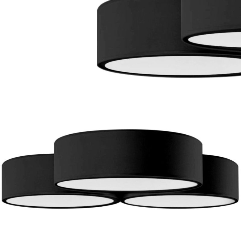 Ceiling Lamp Chandelier TOOLIGHT APP878-C Triangle Black 40cm 6-light points E27 49x46x8Cm