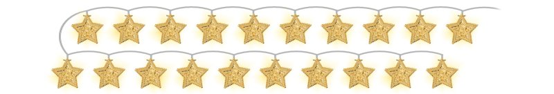 Christmas tree lights Garland LED Gold Stars