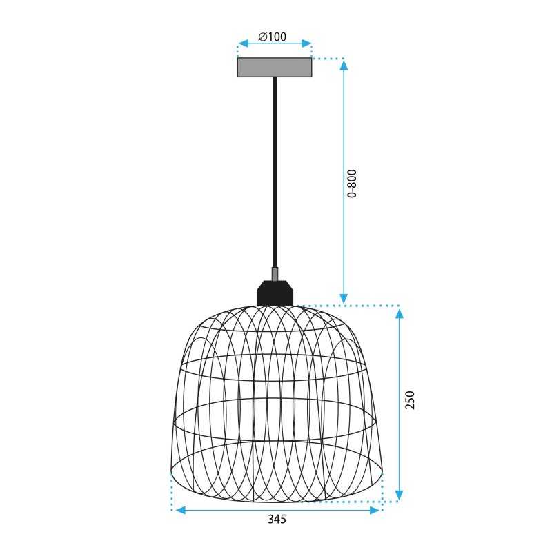 Lamp NATURAL APP1351-1CP 30 cm