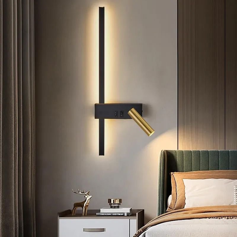 WALL LAMP APP1439-W RIGHT BLACK GOLD