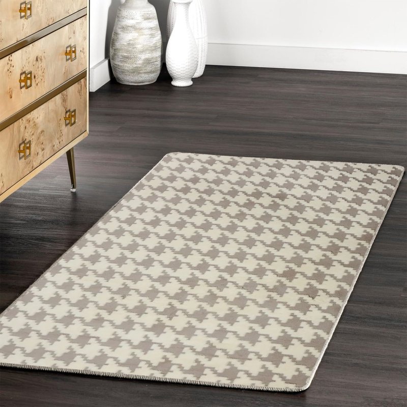 PLUSH CARPET CLOVER PEPITKA BEIGE 1.20*1.70