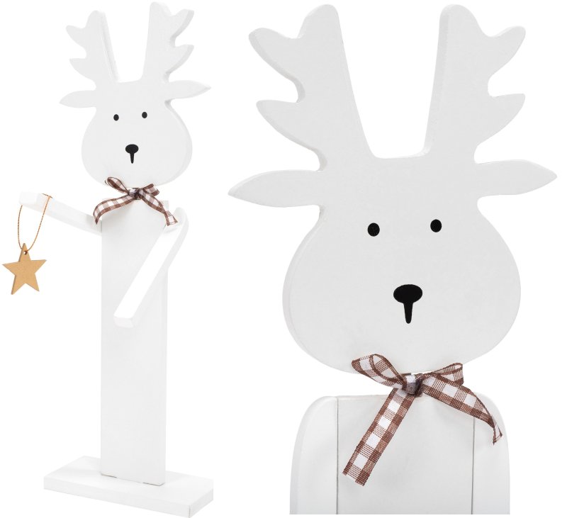Wooden Christmas Reindeer 35cm 301036