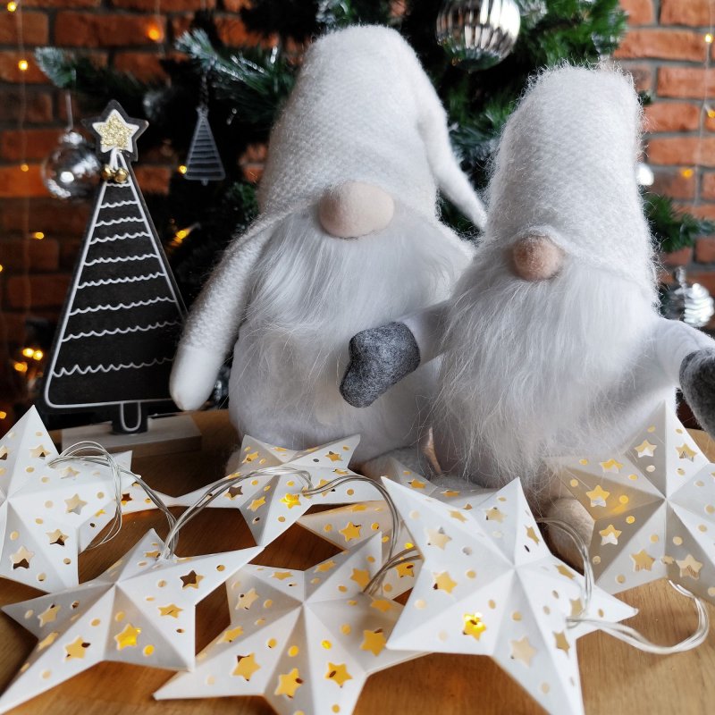 Christmas Gnome 35cm YX045 White
