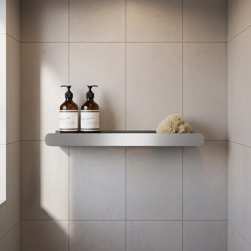 BATHROOM SHELF REA SF03-600 60CM BRUSH STEEL