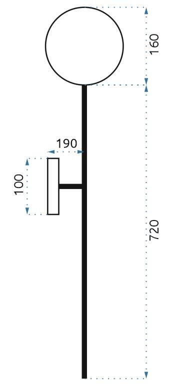 Wall Light Toolight APP582-1W E27 gold