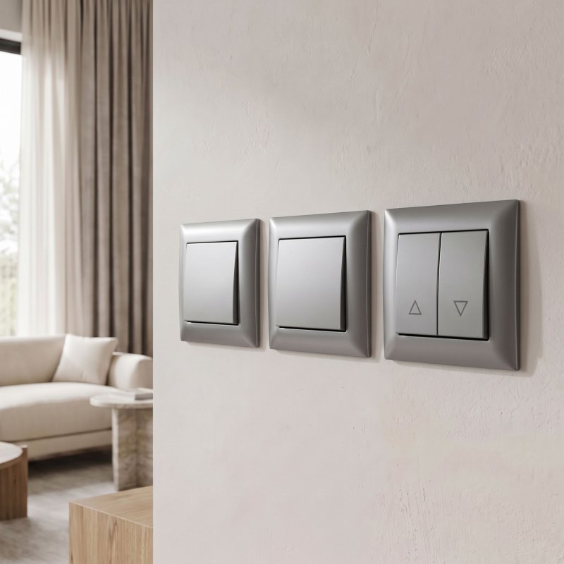 Toolight Venetian Blind Switch Oste Jnh009-w Grey