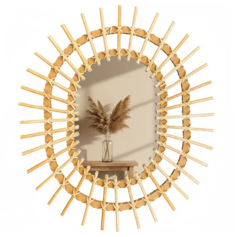 Boho Wall Mirror REA QDJ5749 57cm