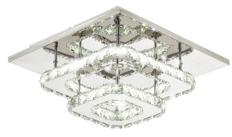 Ceiling LED Lamp Chandelier TOOLIGHT APP410-C Mirror Metal Cristal Square