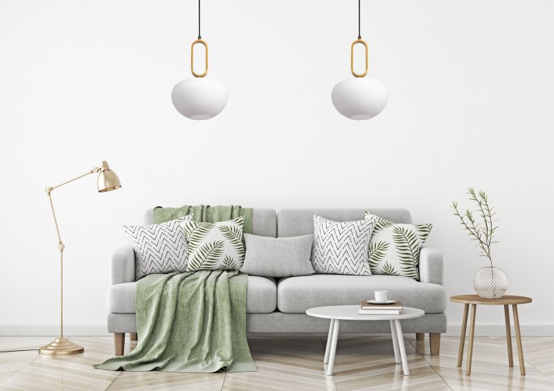 Pendant Lamp TOOLIGHT APP1074-1CP White Gold 1-light point E27 22x22x15,5-100cm