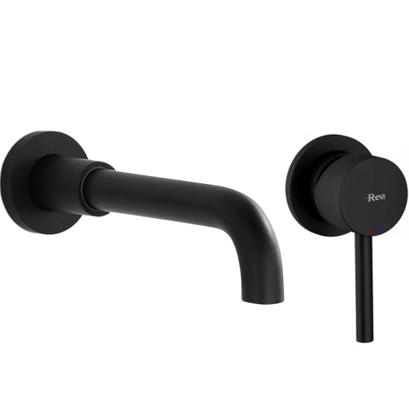 Concealed Basin Faucet REA Lungo Long Black + Box