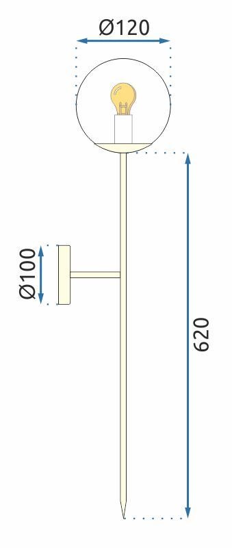 Wall Light Toolight APP580-1W G9 gold