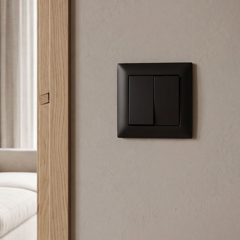 Toolight Double Switch Oste Jnh007-w Black