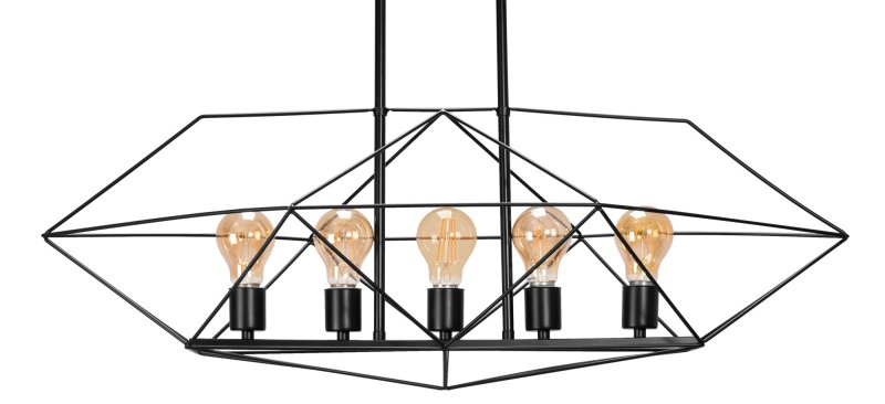 Pendant Lamp TOOLIGHT APP1037-5CP Black 5-light points E27 29x82x88cm