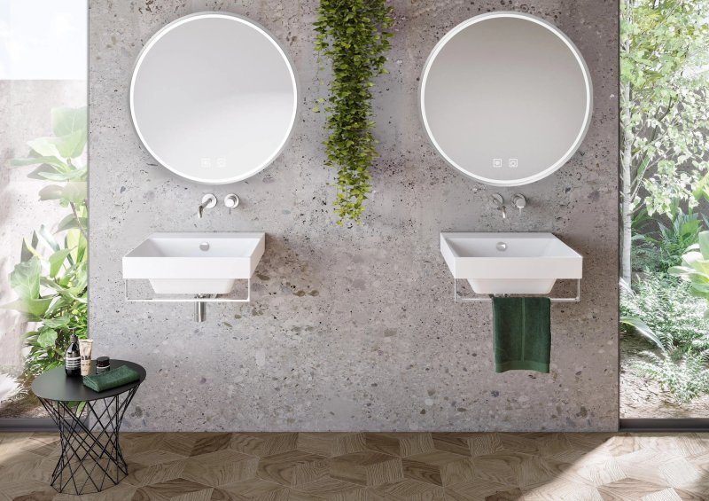 Mirror LED 60cm MMJ BRUSH SILVER