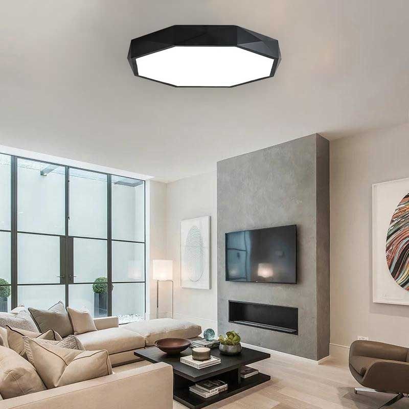 Ceiling Lamp Chandelier TOOLIGHT APP862-C Diamond Black Round 4-light points E27 40x8Cm