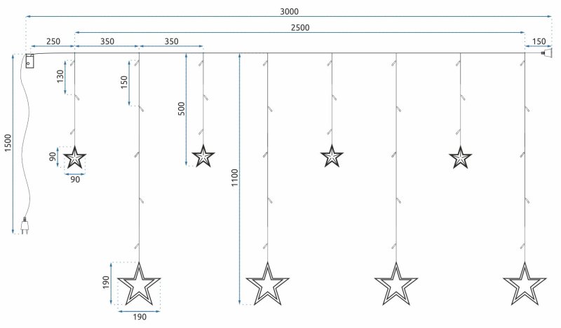 LED Curtain GL2004 + Remote Control