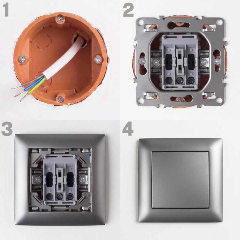 Toolight Single Switch With Frame Oste Jnh006-w Grey