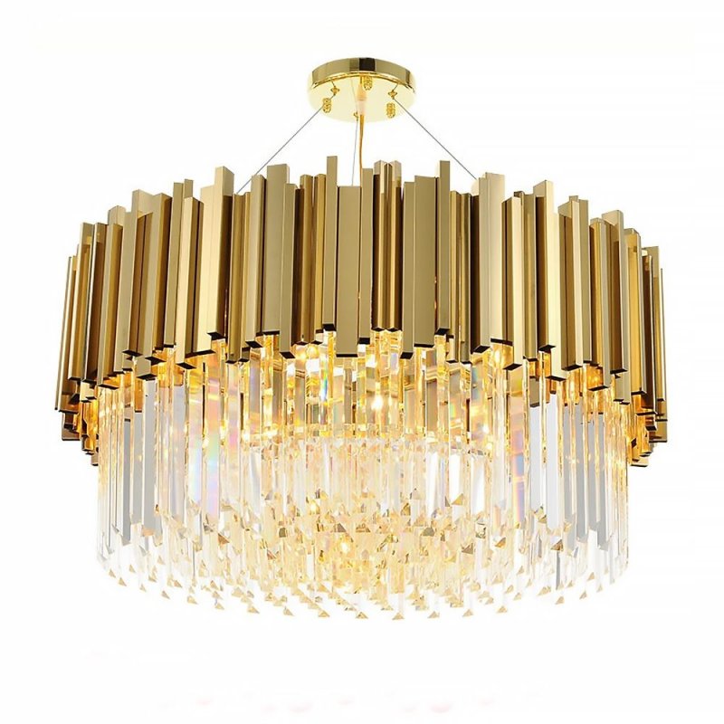 Chandelier Toolight APP601-C Crystal Gold 4-light points E14 38x38x13,5cm