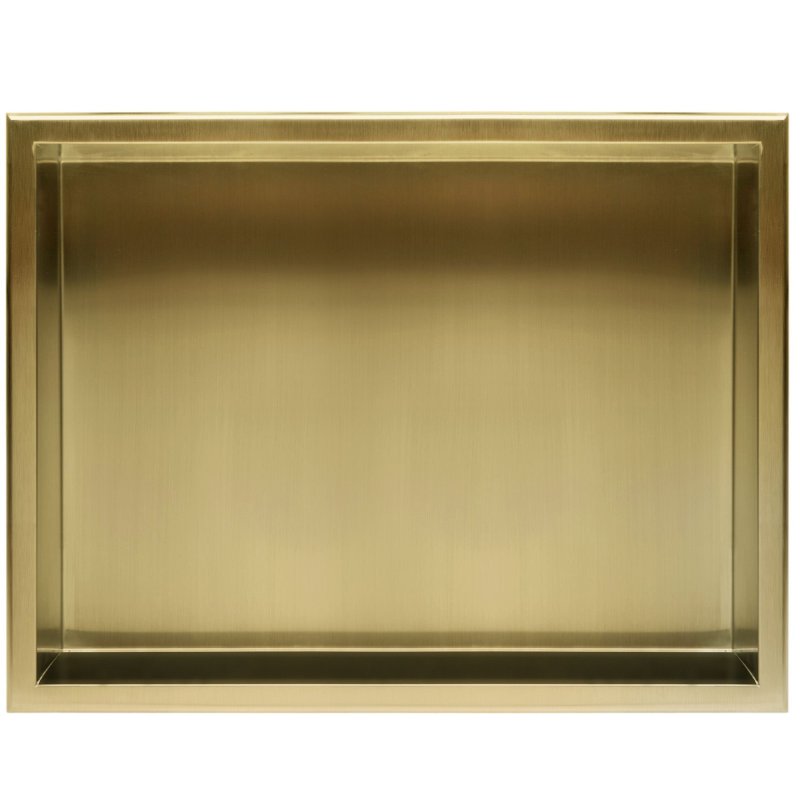 Built-in Stainless Steel Bathroom Shelf 30X45 Brushed Gold