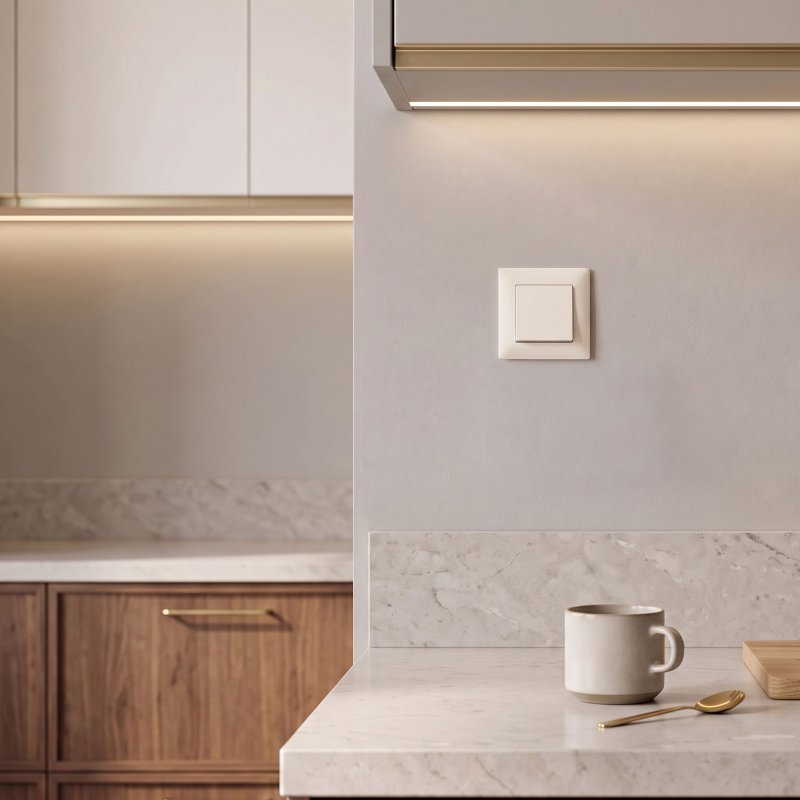 Toolight Single Switch Oste Jnh006-w Beige